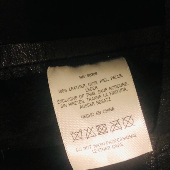 ANTHROPOLOGIE UK ELEVENSES Asymmetrical Zipper Black Leather Moto Jacket Sz S - Picture 6 of 9